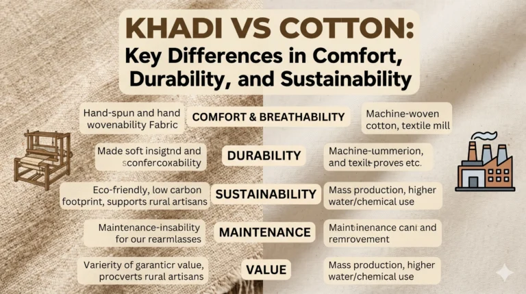 Khadi vs Cotton: Key Differences in Comfort, Durability, and Sustainability