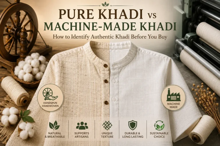 Pure Khadi vs Machine-Made Khadi: How to Identify Authentic Khadi Before You Buy