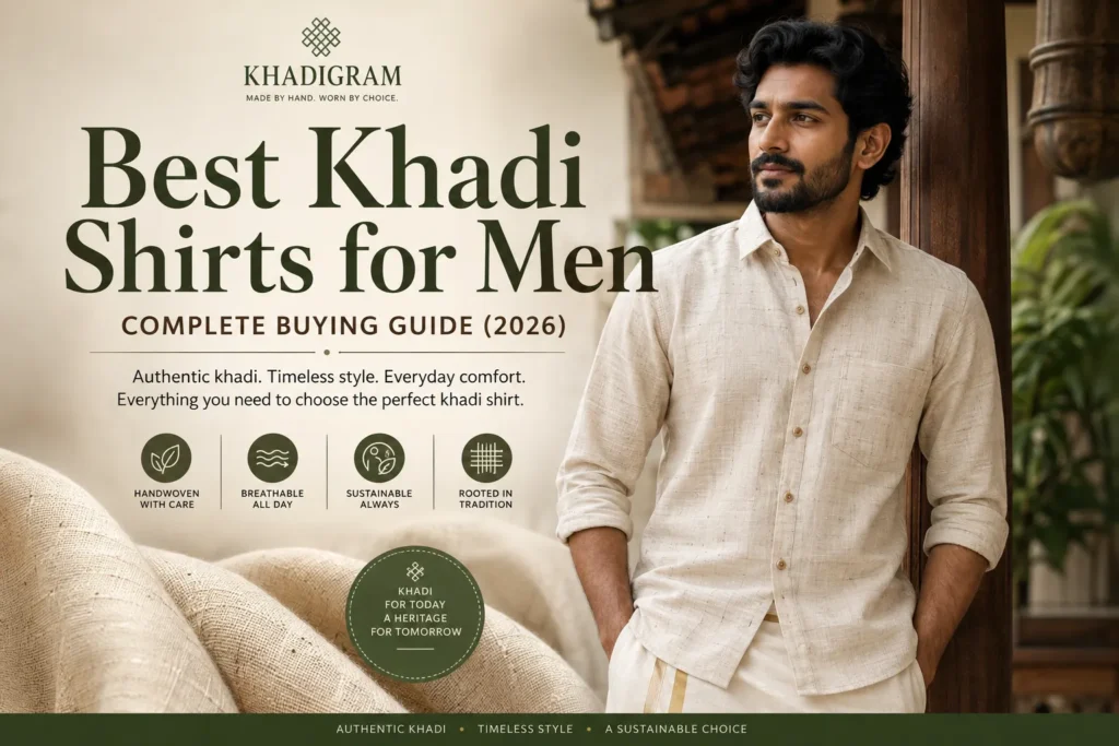 Best Khadi shirts for men made from authentic handwoven fabric